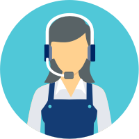Icon of a worker with a headset on